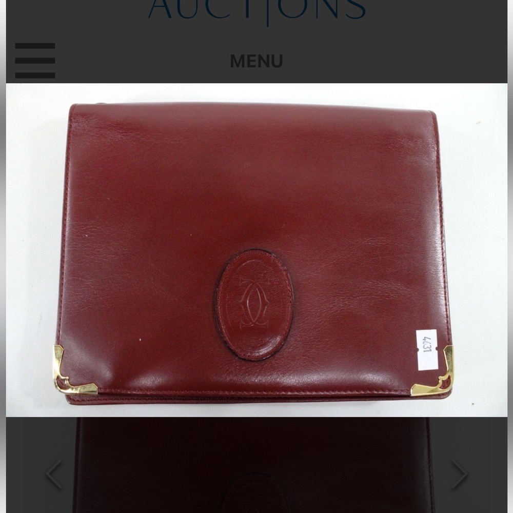 Authentic Cartier Panthere Leather Handbag / Clutch in a Dust Bag.